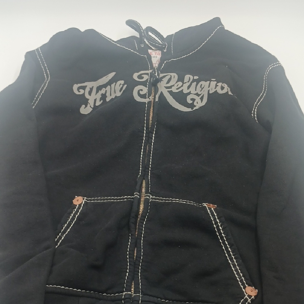 True Religion Black Jacket with Contrasting Stitching